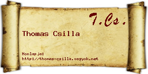 Thomas Csilla névjegykártya